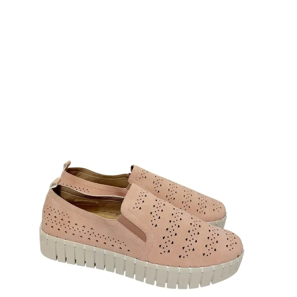 Easy Street Peppy Platform Sneakers Blush Pink Women's Size 12W NWOB